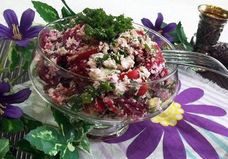 Свекольно-творожный салат